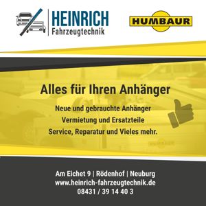 Neu in Neuburg - Humbaur Pkw-Anhänger by Heinrich Fahrzeugtechnik Bild 3