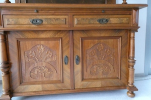 Buffetschrank Antik Schrank, Jugendstil Nussbaum, Bild 9