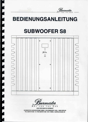 Burmester Reference Line Lautsprecher B97 + Subwoofer S8 mit OVP Bild 4