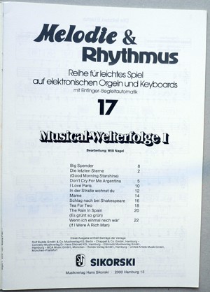 Noten: Melodie & Rhythmus Musical-Welterfolge I + II  Bild 3