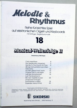 Noten: Melodie & Rhythmus Musical-Welterfolge I + II  Bild 6