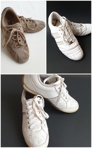 Sneaker Gr. 38 und Gr 39, beige (echtes Leder) und weiß ab 6 EUR Bild 1