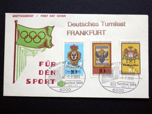 Briefmarken: BRD 1983  FDC  Für den Sport Deutsches Turnfest Frankfurt 