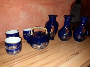 Chinesisches Vasenset   Chinesische Vase   Vasen mit Teeset Bild 2
