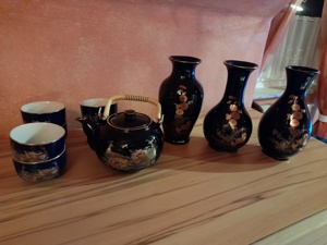 Chinesisches Vasenset   Chinesische Vase   Vasen mit Teeset Bild 8