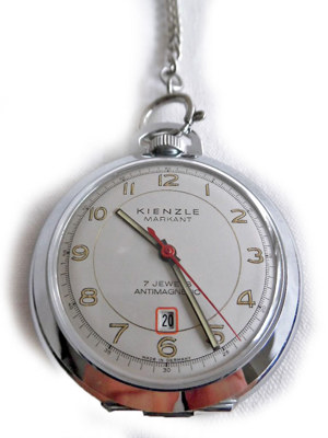 Seltene Taschenuhr von Kienzle mit Datum Bild 2