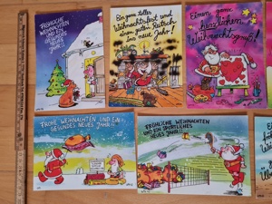 Postkarten Weihnachten Weihnachtskarten Comic gezeichnet Bild 2