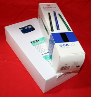 3 x GBC Plastikbinderücken CombBind, DIN A4, 12 mm, blau (4028237) plus 2 weitere Pakete Bild 6