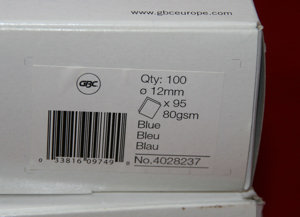 3 x GBC Plastikbinderücken CombBind, DIN A4, 12 mm, blau (4028237) plus 2 weitere Pakete Bild 5