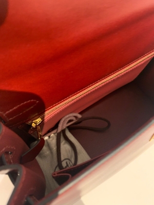 Hermes Kelly Bag 25 Tasche Veau Box 55 Rouge H Full-Set Hermes Bild 5