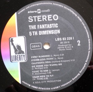 Schallplatte: The 5th Dimension   The Fantastic 5th Dimension Bild 4