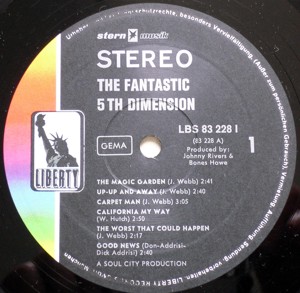 Schallplatte: The 5th Dimension   The Fantastic 5th Dimension Bild 3