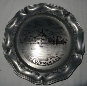 DF Koziol Zinnteller Andenkenteller Wandteller Bingen am Rhein 22 cm gebraucht  sehr gut erhalten