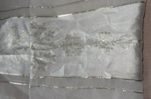 TWL Tischdecke Weihnachtsdecke Tischläufer Polyester goldfarben145x49 Dekoration festlich einwandfre Bild 4