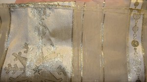 TWL Tischdecke Weihnachtsdecke Tischläufer Polyester goldfarben145x49 Dekoration festlich einwandfre Bild 9