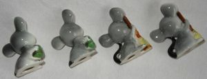 DL Mäuschen 4 Figuren aus Porzellan 2x2 8 h 6,5x4x5 einwandfrei erhalten Vitrinenfiguren  Bild 6