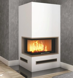 Kaminbausatz  IMPERIAL EXTRA s Volcano 2LATh 9KW Kamin Panorama L-Form Ofen Neu Hajduk LDF Kamine