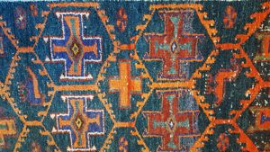 Templer Kreuzritter Teppich antik Burg Rug Knight Tomar Christusorden Almourol Orient Bild 8