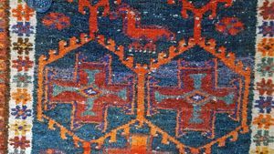 Templer Kreuzritter Teppich antik Burg Rug Knight Tomar Christusorden Almourol Orient Bild 6