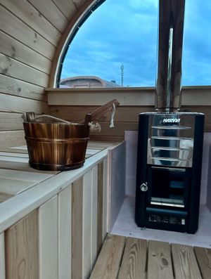 Auf Lager - Mobile Saunafässer, Komplettpaket, Sauna mit Anhänger Bild 5