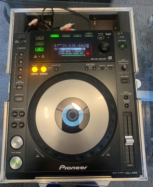 2xPioneer DJ CDJ-850-K DJ-Player mit Disk-Laufwerk +Flight Case schw TOP Zustand Bild 4