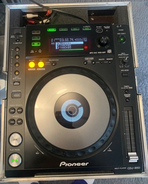 2xPioneer DJ CDJ-850-K DJ-Player mit Disk-Laufwerk +Flight Case schw TOP Zustand Bild 2