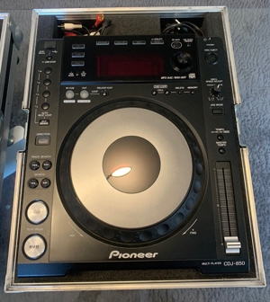 2xPioneer DJ CDJ-850-K DJ-Player mit Disk-Laufwerk +Flight Case schw TOP Zustand Bild 6