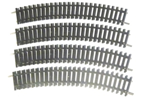 ROCO H0 4 gebogene Gleise R 358 4422 guter Zustand Bild 2
