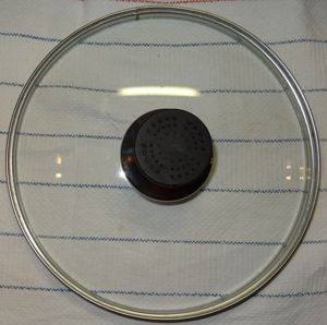 C Topfdeckel Deckel Glas mit Metallring Pfannendeckel 24,7 gebraucht sehr gut erhalten Topfdeckel