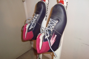 Langlaufski  L:  2,10 m ;  mit neuwertigen Schuhen Gr.46 ,  Bild 3