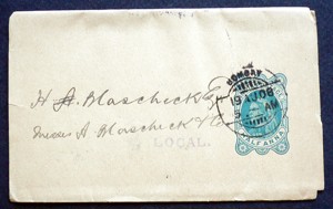 Briefmarken: Indien  Ganzsache QV 1908