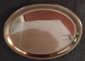 Rauchglas-Krug Karaffe mit 6 Gläsern, Goldrand, + Tablett Bild 4