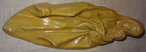 DF Madonna mit Kind Abbildung in Gips 33,5x12 Marke +Alter unbekannt gut erhalten zum selbst bemalen Bild 4
