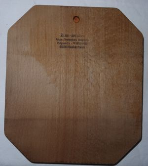 DF Holztafel Holzplatte Jubiläumsplatte Eiche dunkel 17,5x20 nur Platte gut erhalten Wandtafel Bild 3