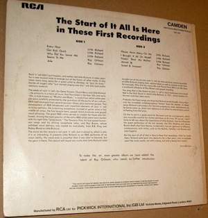 B LP Little Richard & Roy Orbison 1970 RCA Camden CDS 1077 Langspielplatte Schallplatte Album Bild 2