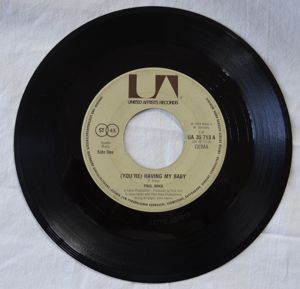 B Single oH PAUL ANKA Papa (YOU RE) HAVING MY BABY UAR 35713 A 1974 Schallplatte Oldie Vinyl Bild 1