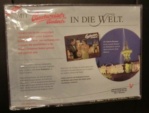 "In 80 Tagen um die Welt" & "Budweiser" - Reklameschild Bild 9