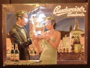 "In 80 Tagen um die Welt" & "Budweiser" - Reklameschild Bild 7