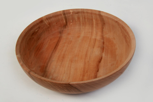 Holzschale Apfelholz Nußschale rund   19cm handgedrechselt unbehandelt 