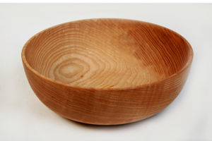 Holzschale Apfelholz Nußschale rund   21cm handgedrechselt unbehandelt
