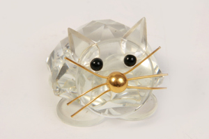 Bleikristall Replika Maus im Swarovskistyle 3,5 cm leicht defekt 