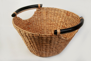 Bastkorb Obstkorb Kaminholzkorb Wollkorb Zeitschriften  36 m.Holzgriffen vintage  