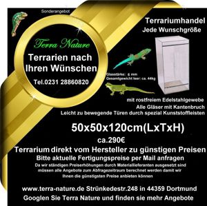 Terrarium : 60x60x150 cm, (LxTxH) Bild 1