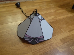 Decken - Hängeleuchte  bleiverglast Jugenstil-Design Bild 6