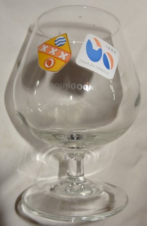 H Cognacschwenker 4 Stück Cognacglas Santenay Bourgogne Tour de France 1988 H alt gut erhalten Bild 6