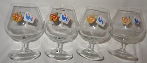 H Cognacschwenker 4 Stück Cognacglas Santenay Bourgogne Tour de France 1988 H alt gut erhalten Bild 8