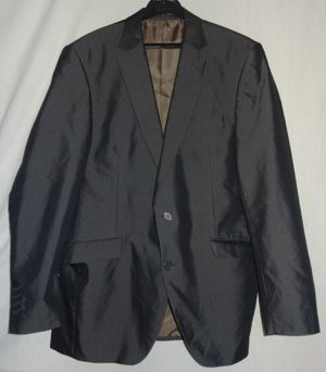 KAH Angelo Litrico Anzug Gr48 dunkegrau Nadelstreifen 63BW 37 Pol wenige Stunden getragen, einwandfr