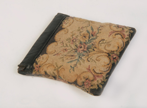 Geldbörse Geldbeutel Kleingeldtasche feine GOBELIN 10x11 Stickerei vintage 60er 