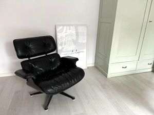 Herman Miller schwarz Original Lounge Chair Vitra Eames Leder Bild 3