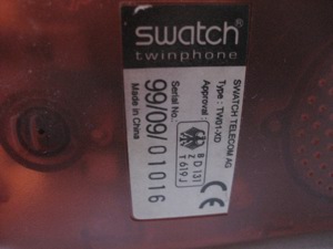 Swatch twinphone TW 01-XD rot orange Telefon 90er Jahre  Bild 8